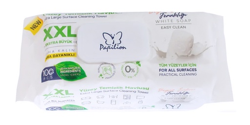 [PP02772] 50 Pc Multi Surface Cleaner Wet Wipe XXL White Soap (12 PCS/CTN)