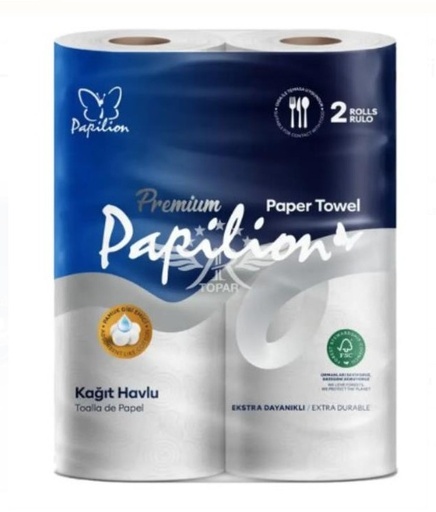 [PP02758] PAPILION LONG PAPER TOWEL 2 PCS X 12 - PREMIUM (12 PCS/CTN)