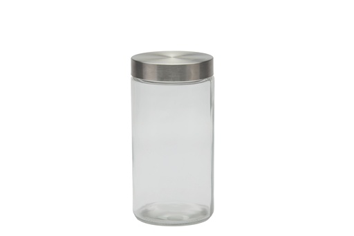 [GL2102] 1700ml (1.8QT) Glass Storage Jar With SS Lid (12 pc/ctn)