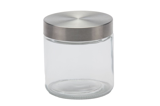 [GL2100] 850ml (0.9QT) Glass Storage Jar With SS Lid (24 pc/ctn)