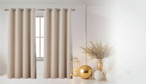 [WC52000BG] 54"x84" Nora 90% Blackout Grommet Window Curtain, Solid Color, 100% Polyester (12 pc/ctn)