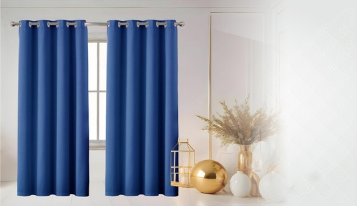 [WC52000BL] 54"x84" Nora 90% Blackout Grommet Window Curtain, Solid Color, 100% Polyester (12 pc/ctn)