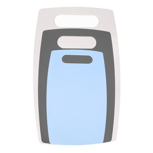 [15206] 3 pc Plastic Cutting Board Set,13.8"x8.7"/11.6"x7.7"/9.5"x6"(35x22/29.5x19.5/24x15cm)) (12 sets/ctn)