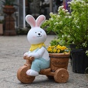 Resin Rabbit Ornament: 38x18x52cm