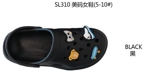 [SL310L] Unisex Slippers, black (24 pc/ctn)