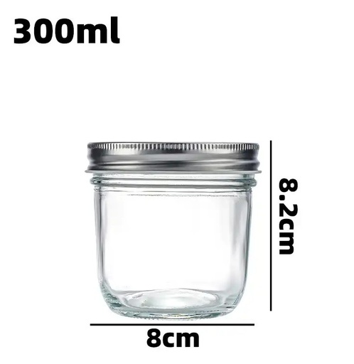[GL1924] 300ml (10.1oz) Glass Jar with Double Wall Tin Lid (24 pc/ctn)
