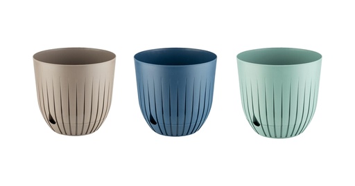 [FL0052] 5 LT Flower Pot with Bottom Saucer, assorted Color (24 pc/ctn)