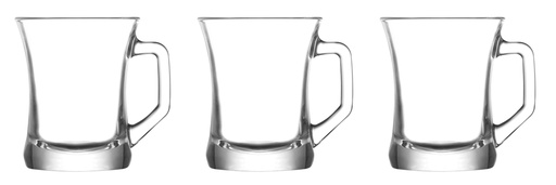 [GL5701] 3 pc 7oz(210 ml) Glass Beer Mug Set (4 sets/ctn)