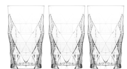 [GL5516] 3 pc 15.5oz(460 ml) Hiball Glass Set (4 sets/ctn)